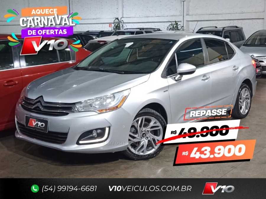 CITROËN - C4 LOUNGE - 2013/2014 - Prata - R$ 43.900,00