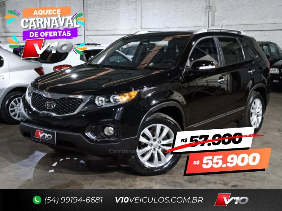 KIA MOTORS - SORENTO - 2012/2012 - Preta - R$ 55.900,00